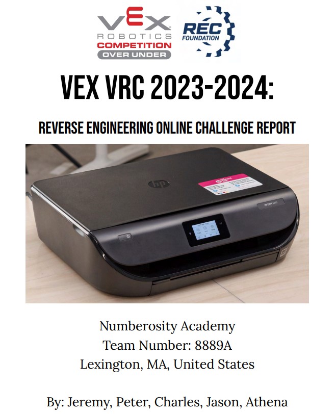 VEX VRC 2023-2024 High School Reverse Engineering Online Challenge